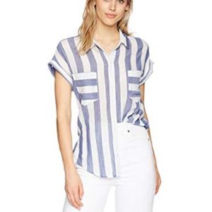 LUCKY BRAND Stripe Tie Back Shirt
